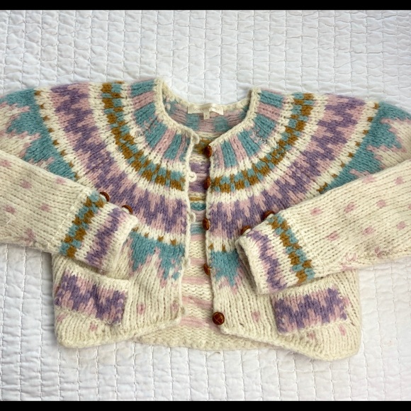 LoveShackFancy LSF Megan Crop Cardigan Sweater - Picture 8 of 12